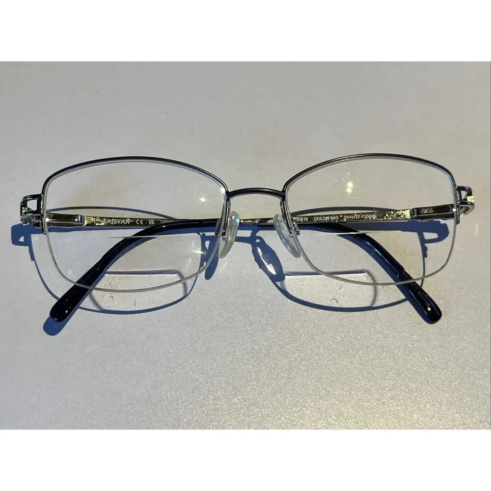 CHARMANT ARISTAR Eyeglasses AR30818 543 Blue Womens 51-17-135 Silver Frames Only